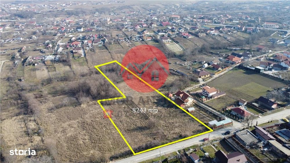 Teren 8.243 mp în Mineri, 65 m deschidere, utilitati, ideal investitie