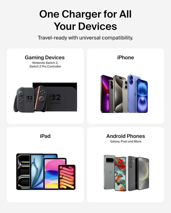 Belkin външна батерия за Nintendo Switch 2, 30W USB-C кабел 20000 mAh