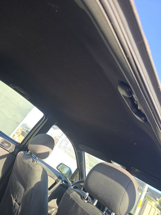 Plafon interior textil retapitat negru cu stalpi si scaune Opel Asta G