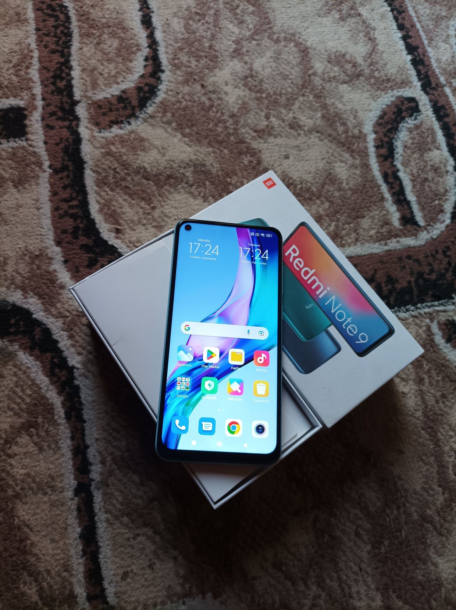 Redmi note 9 Polar White rang 128 gb