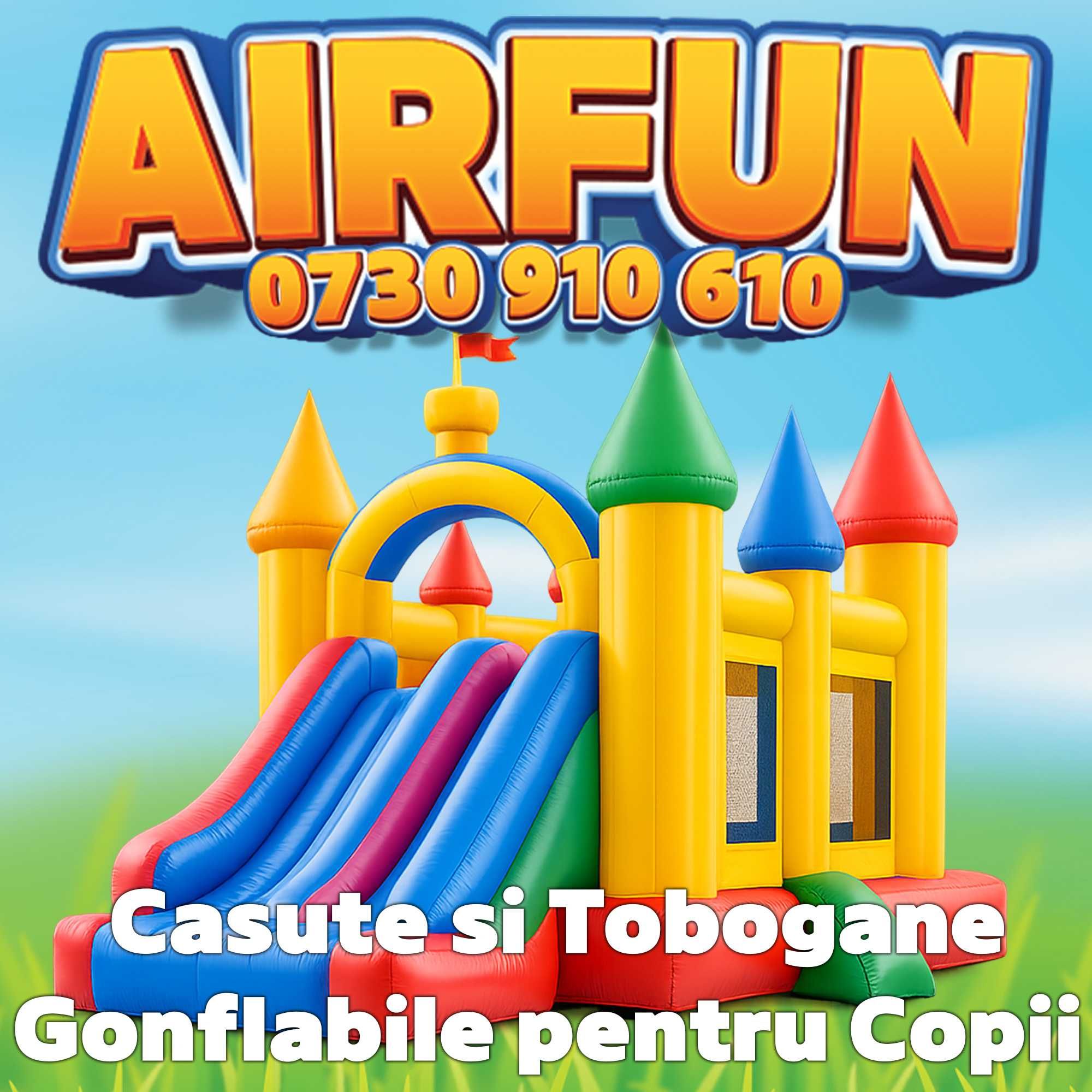 Casute Gonflabile si Tobogane pentru copii, trambuline