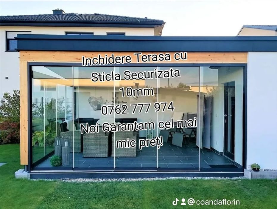 Inchidere terasa sticla securizata