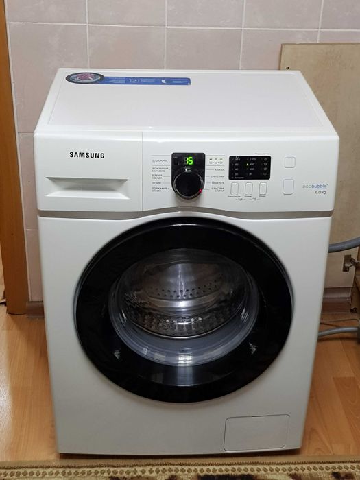 Стиральная машина Samsung Eco Bubble 6кг загрузка узкая 45см  Доставка