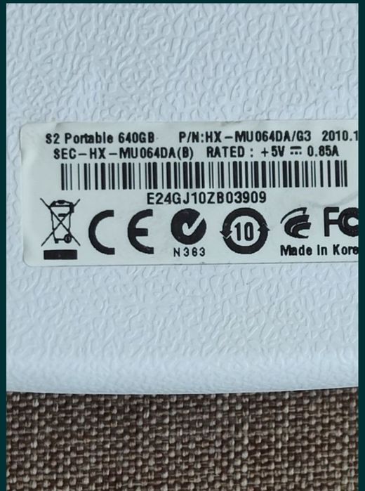 HDD Samsung S2 Portabil 640GB 8MB 5400rpm USB,