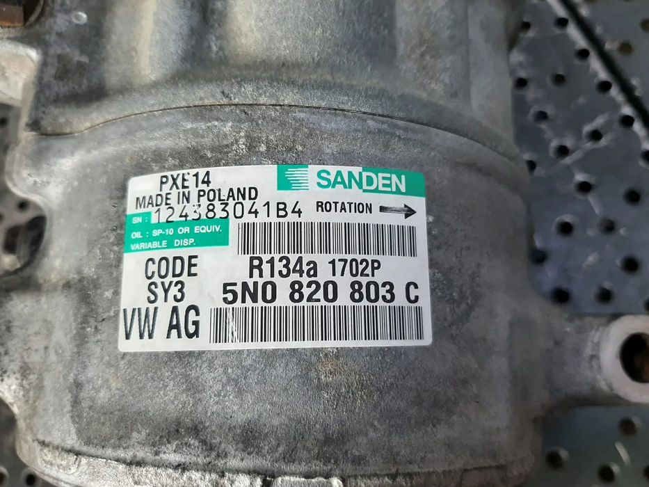Compresor clima ac 5n0820803c skoda fabia 2 octavia 2 roomster audi a1 audi a3 8p q3 seat altea xl leon