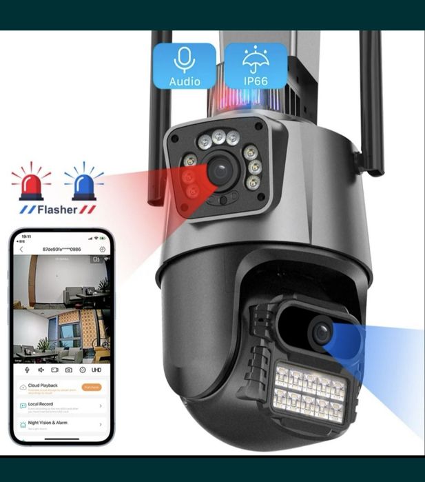 Video kuzatuv kamerasi 360 gradusli IP wifi va 4G