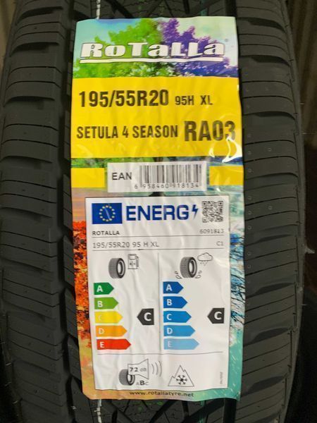 Нови всесезонни гуми ROTALLA SETULA 4 SEASON 195/55R20 95H XL НОВ DOT