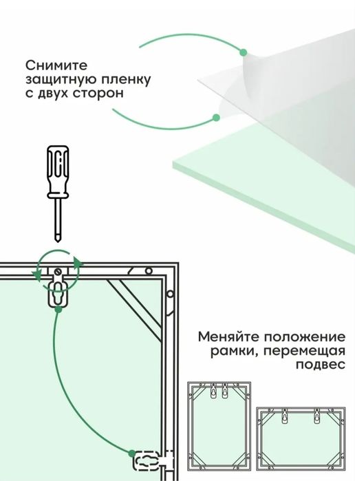 Интерьерная алюминиевая рамка A2 (420×594 мм), золото