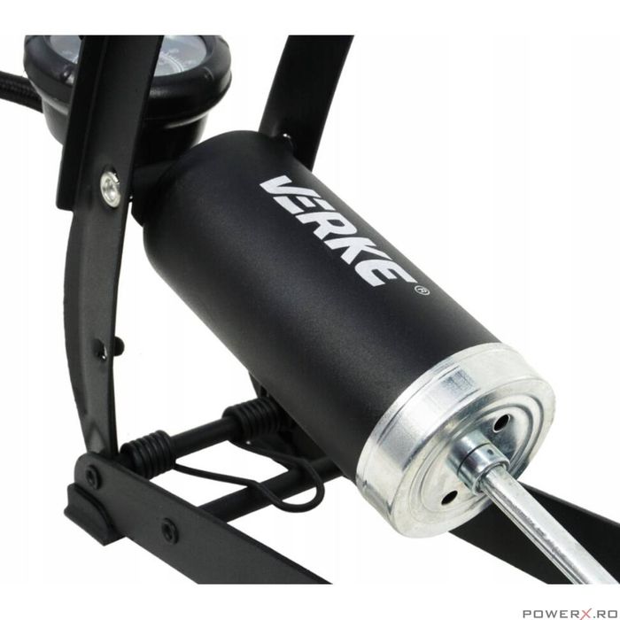 Pompa de picior cu piston dublu si manometru pentru umflat, presiune 7