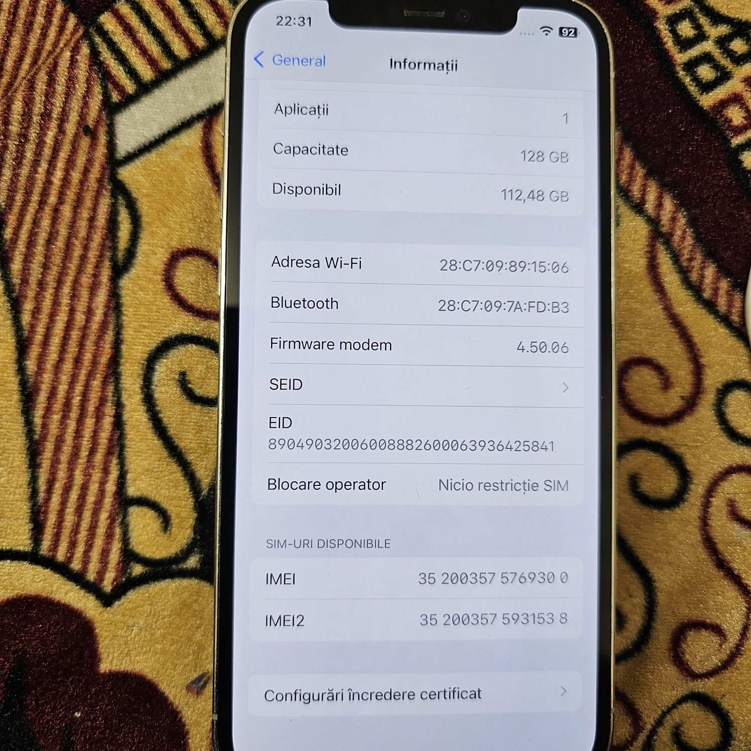 Iphone 12 pro 128 gb functional