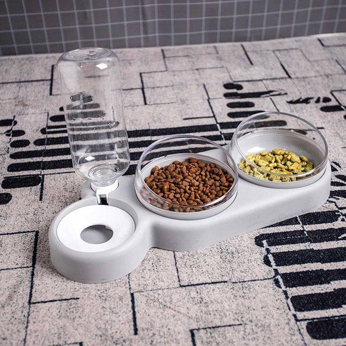 Set boluri câine/pisică antiderapante, înălțate, anti-vărsare