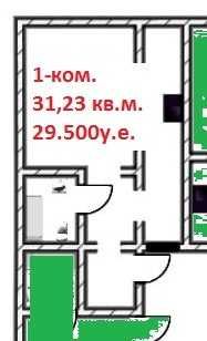 Дом на земле. Сергели.  1  ком. 31  кв.м.