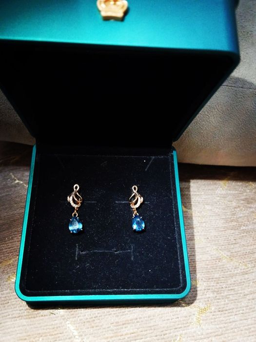 Продам висячие золотые серёжки