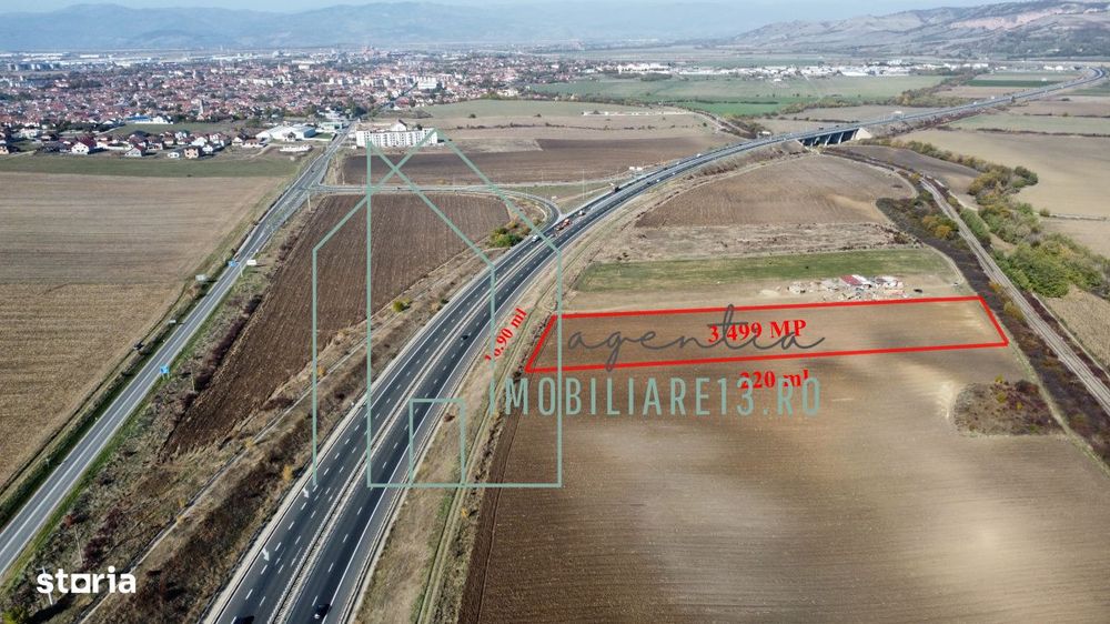 Teren panou publicitar langa autostrada A1  Sebes-Sibiu