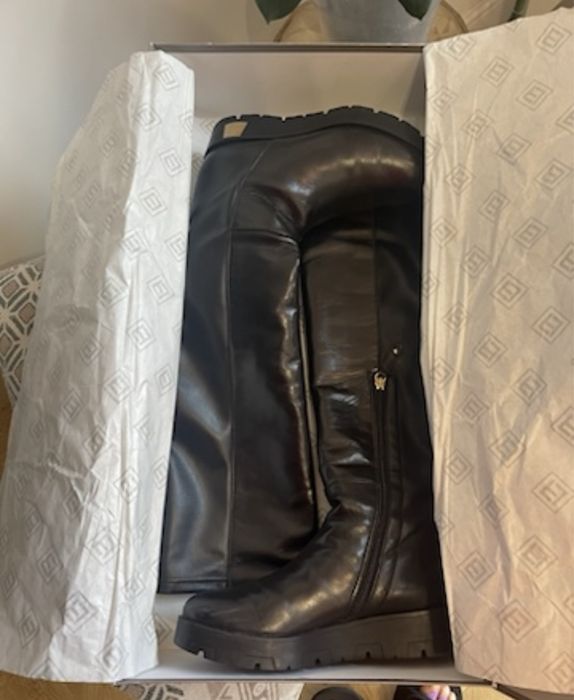 Красивые ботфорты, почти новые, евро-зима 37,5