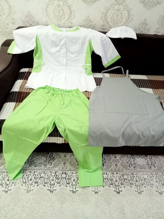 Новый костюм поварской + бонус брюки с шапочкой новые 10 тыс