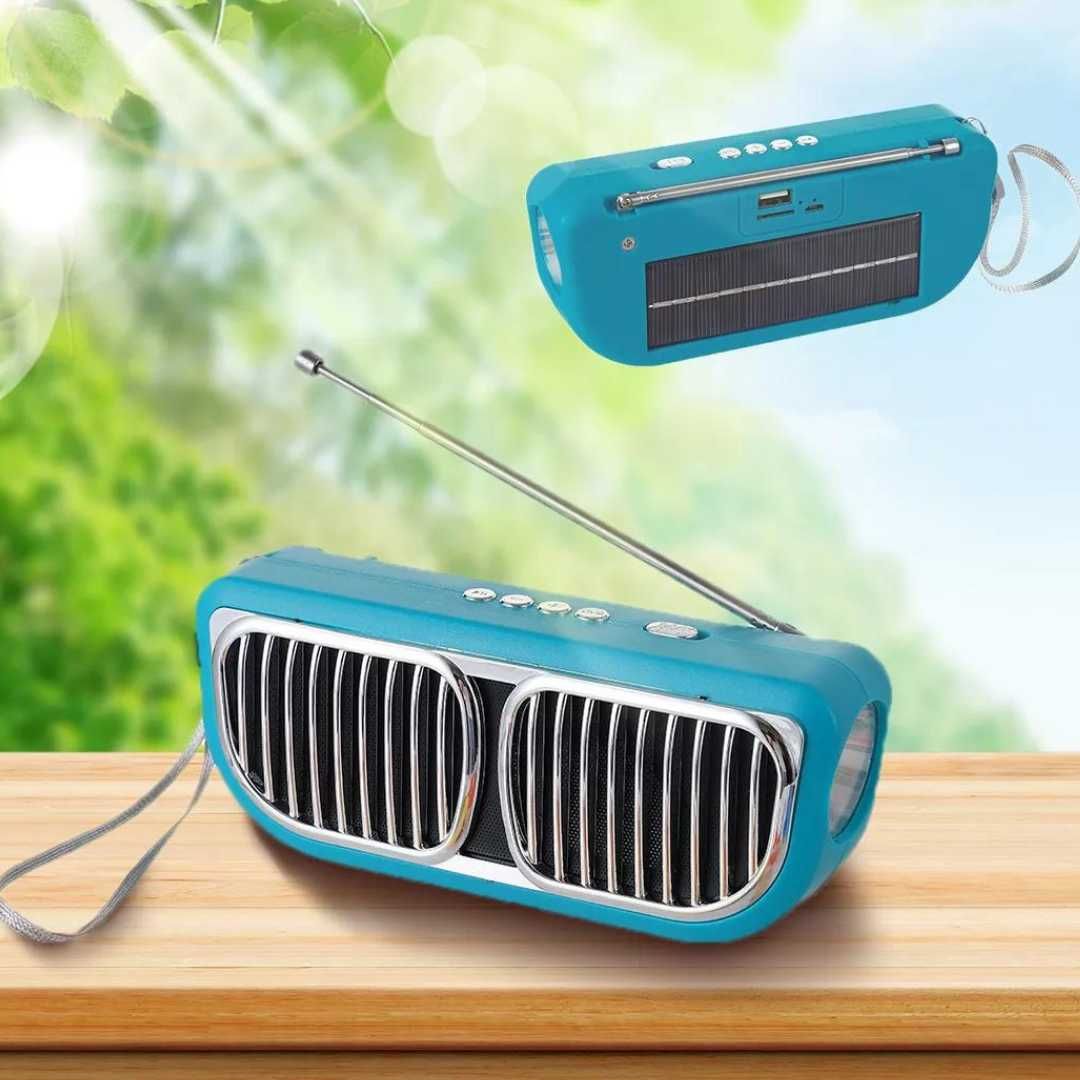Radio Solar, X-Bass, Bluetooth, Lanterna, Boxa MP3, USB,, Panou Solar