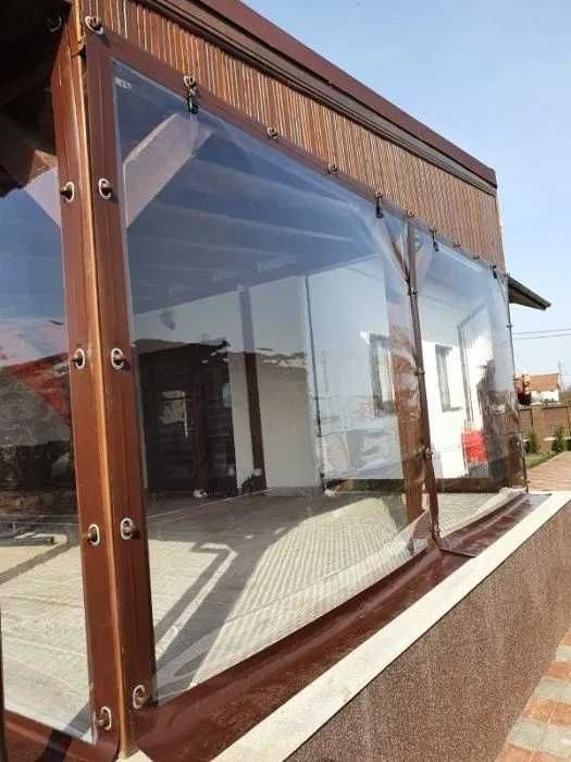 Folie Crystal Transparenta Inchidere Terasa Foisor Rulou Prelata PVC