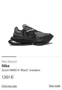 Nike zoom mmw 4 black  marimea 41 originali