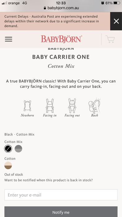 Ham babybjorn pana la 12 kg