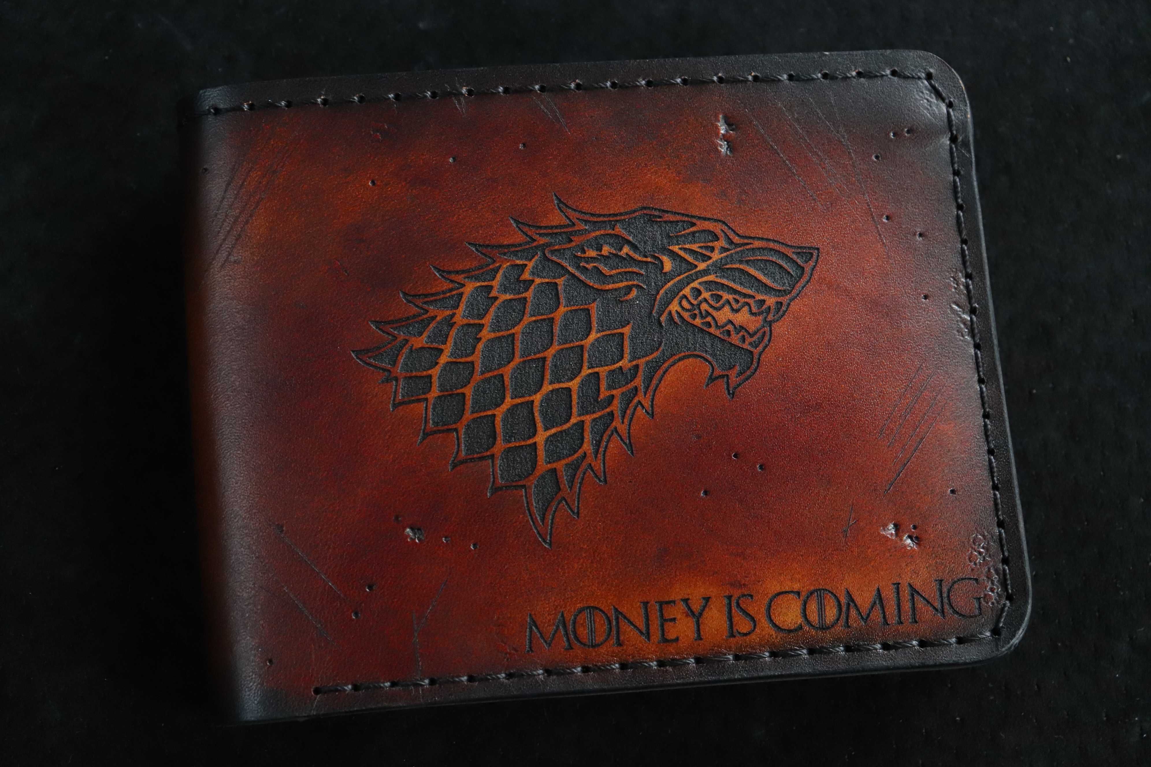 Game of thrones, portofel din piele, lucrat manual, personalizabil