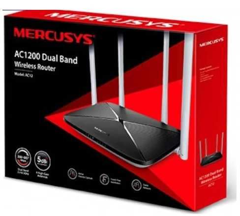 Router wireless MERCUSYS AC12G, AC1200, Gigabit, Dual-Band, Negru
