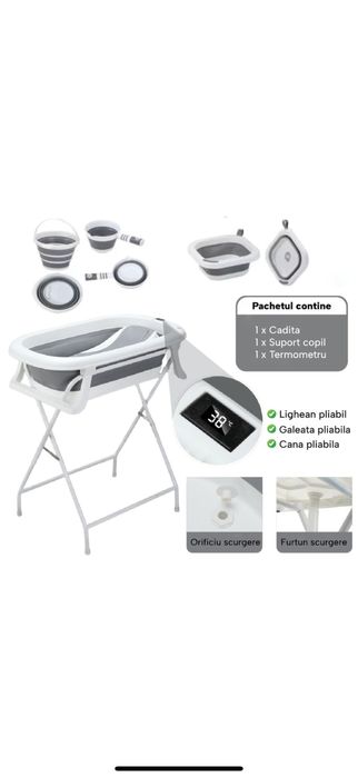 Set cadita pliabila bebelusi NOU