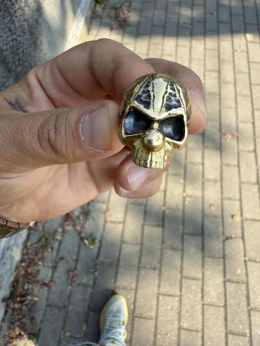 Inel aur 18 k craniu skull unicat