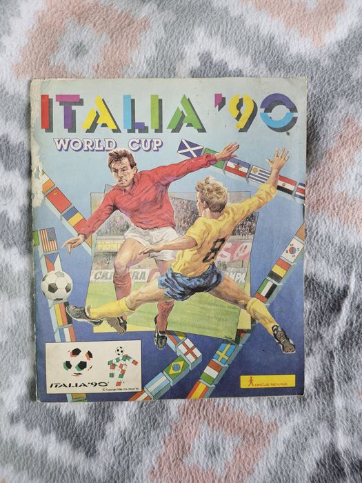 Album Panini Italia ’90 – World Cup, completat, colecție vintage