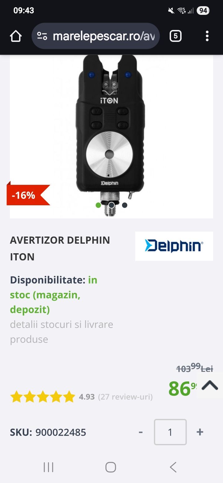 Avertizori Delphin itone