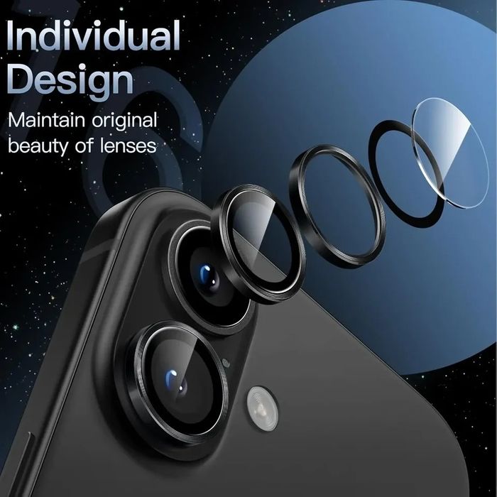 Apple iPhone 17 / Pro / Max / Air/ LITO S+ CF Ринг Протектор за камера