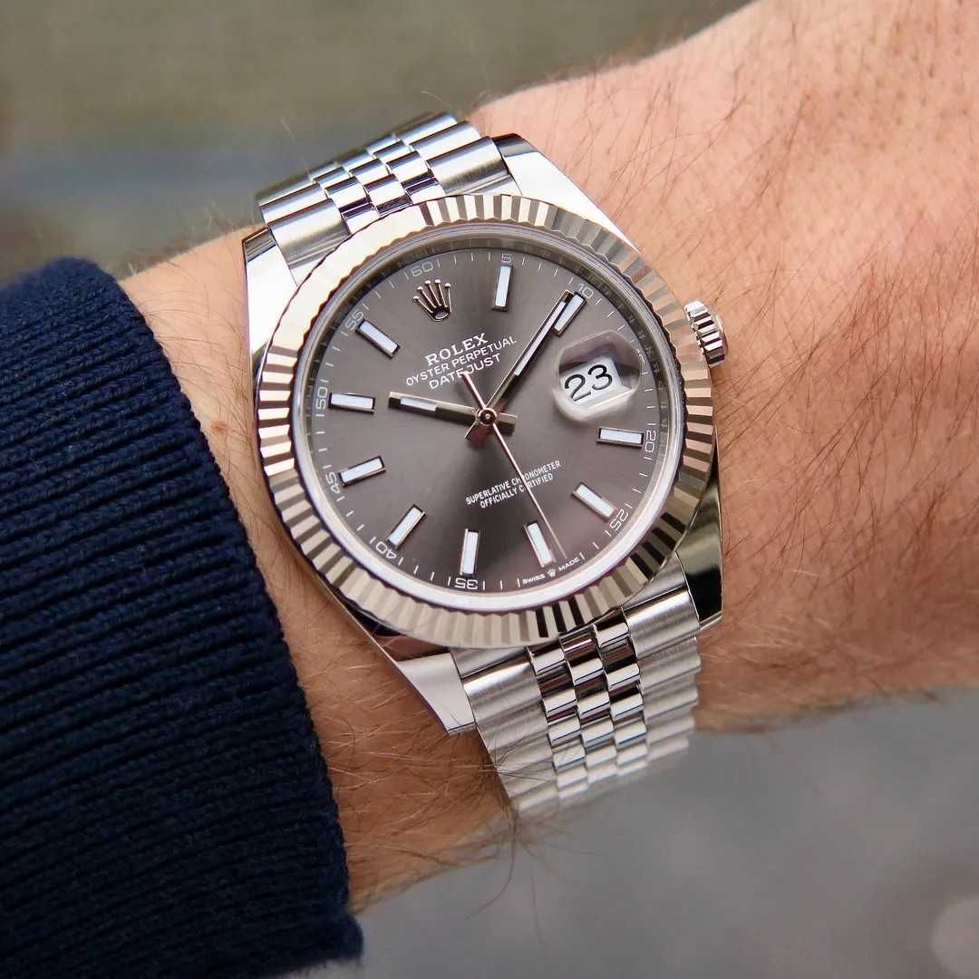 rolex datejust 41mm jubilee сребро