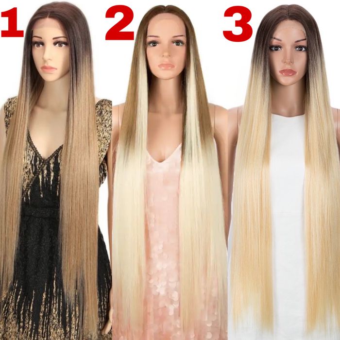 Peruca F64 (Daira-Shop.ro) FRONT LACE Gri Blond Platinat Baza Satena