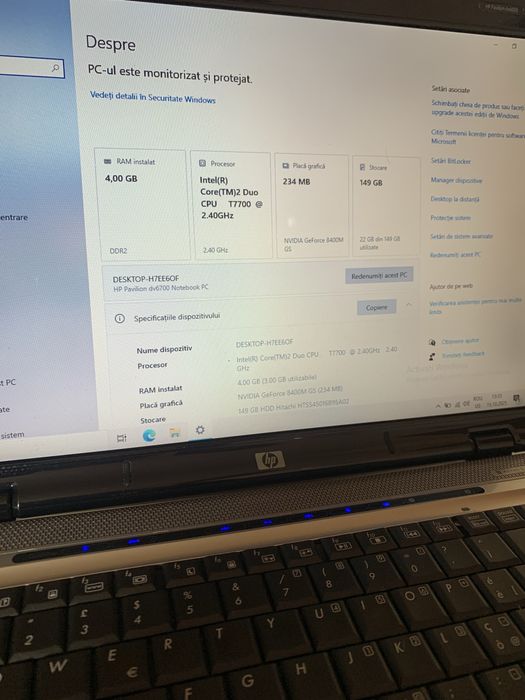 Laptop HP DV6700 Intel 2,40Ghz+GeForce 8400GS