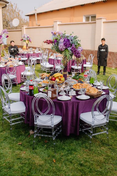 Прокат аренда столов стульев посуды шатры шатёр ковралан