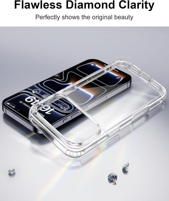 Прозрачен кейс space case за apple iphone 17 pro max