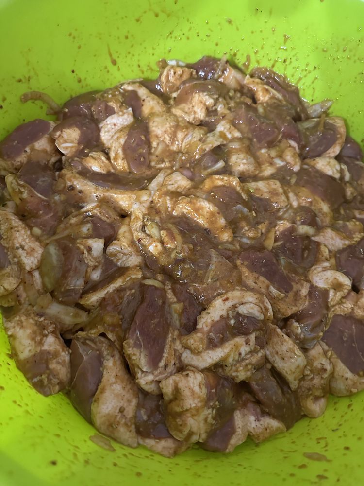 Шашлык из утки и окорочок