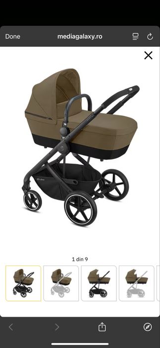 Carut 2in1 Cybex balios s + husa de ploaie