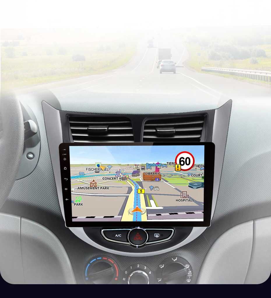 Navigatie Hyundai Accent 2011-2016 Android 12 - 1/2/4/8GB Ram, Carplay