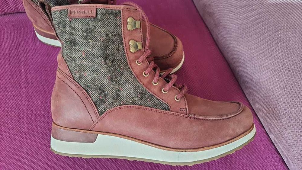 Ghete sport, usoare, piele naturala MERRELL Roam Mid marimea 40,5