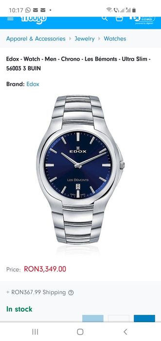 Ceas EDOX original