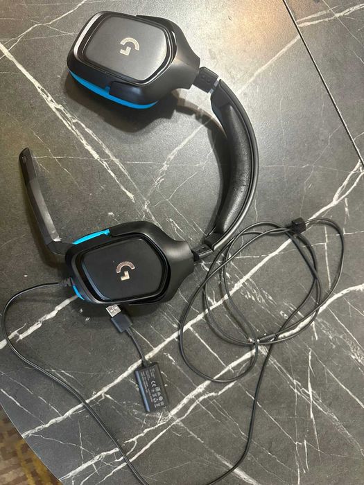 Наушники Logitech G432, Black-Blue
