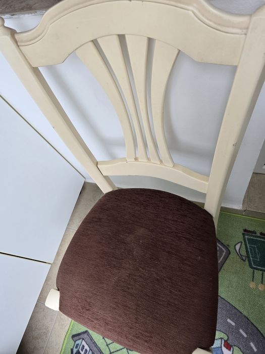 Vand masa lemn culoare crem/unt