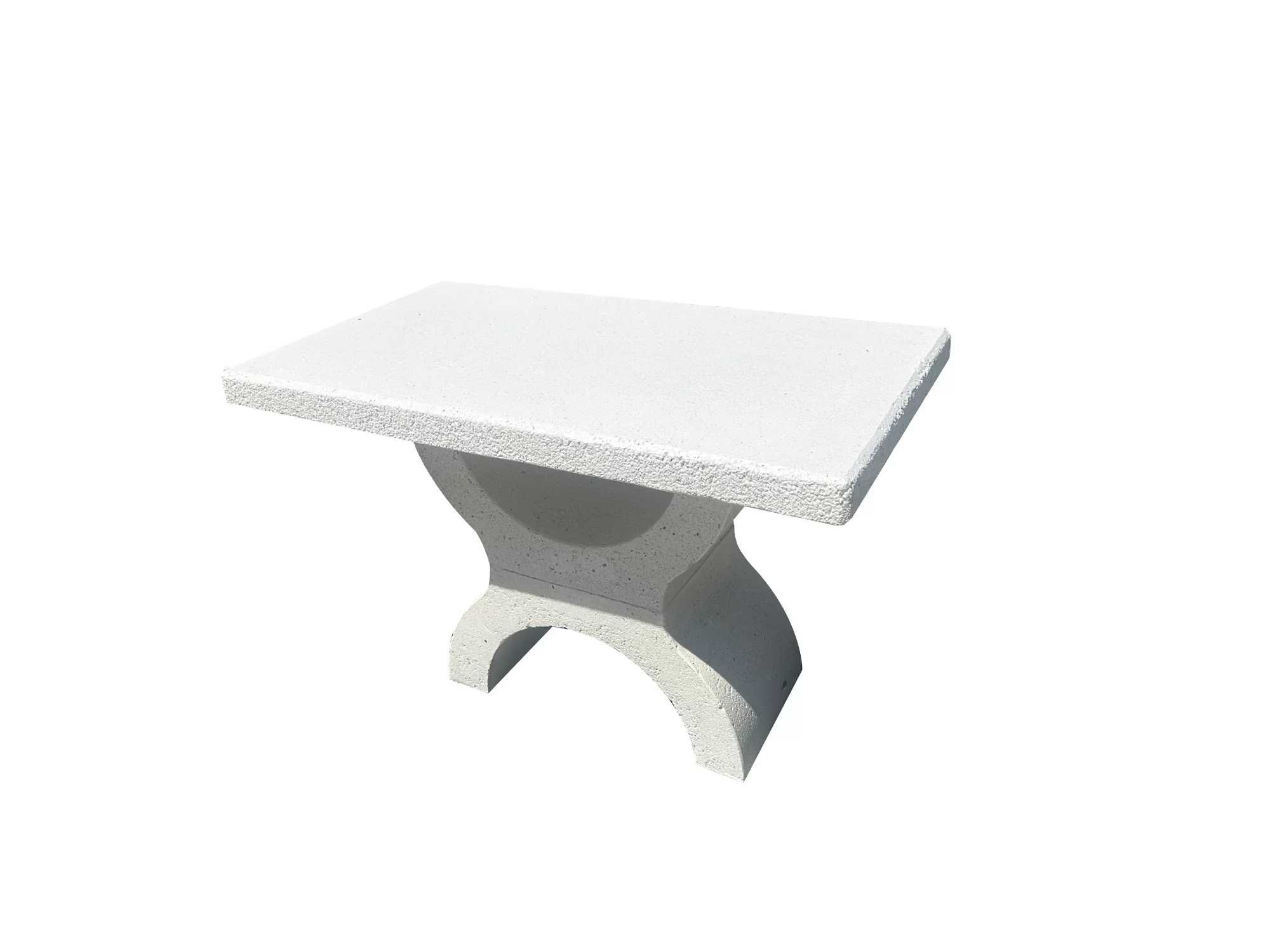 Masa din beton și marmura albă – Zico – 120x66x71 cm