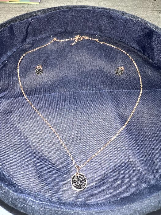 Set de argint colier și cercei