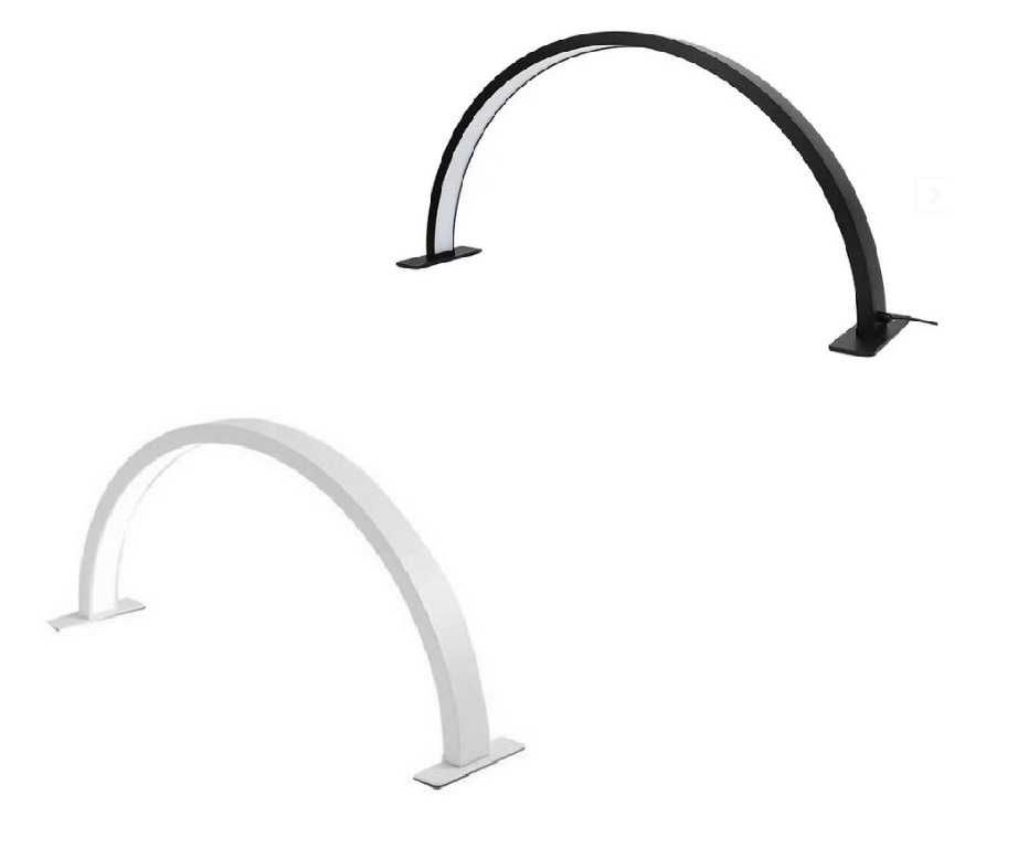 Lampa semiluna pentru masa | 50w LED | alb-negru
