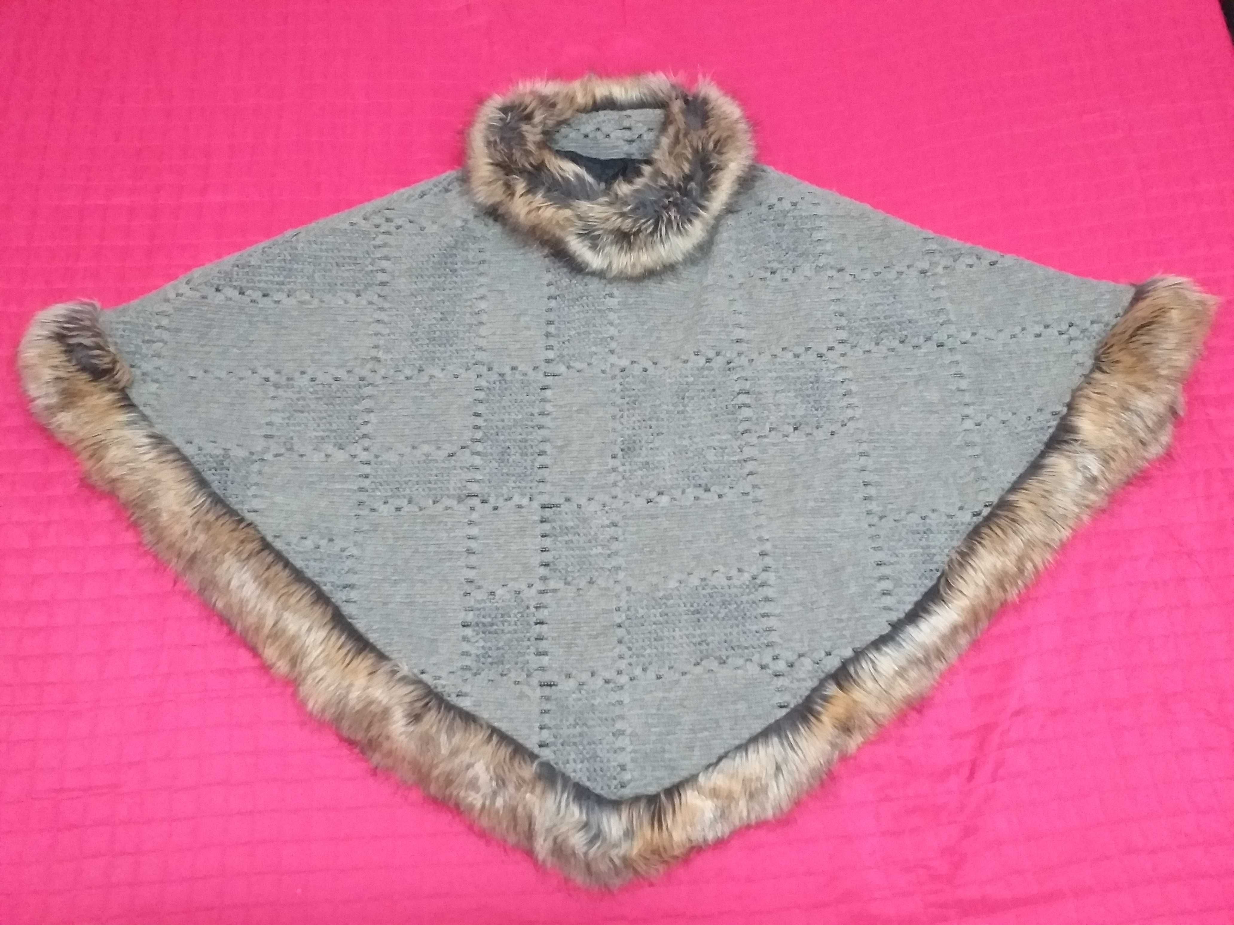 Pulover poncho damă plover poncio haina de iarna