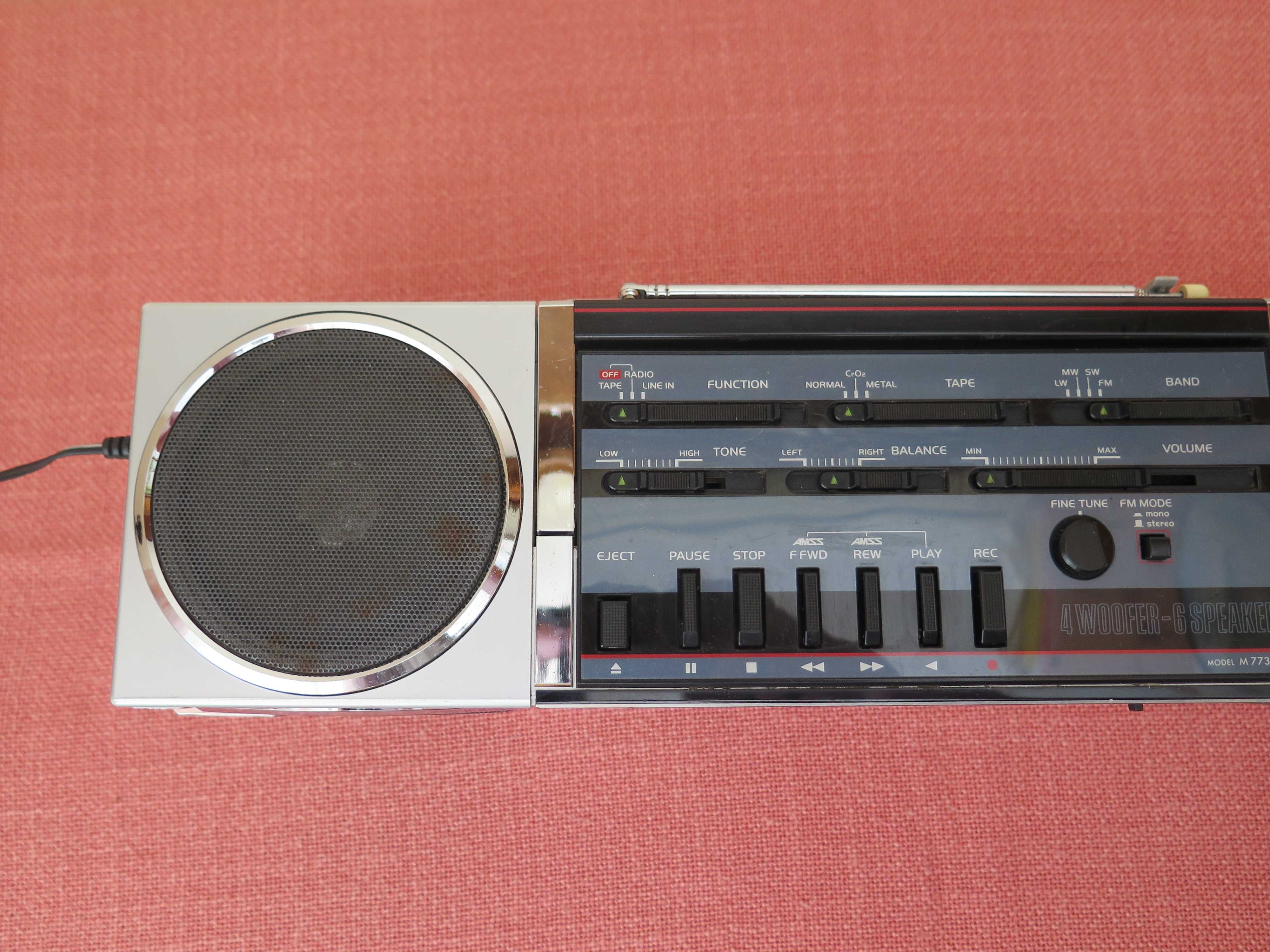 Sanyo Cubic Stereo M-7735L, 1985 ,Japan- радиокасетофон