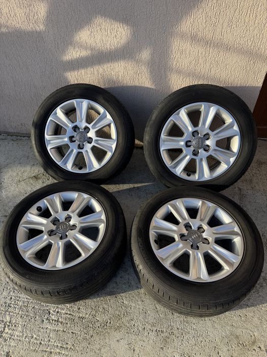 Roti / jante R15 5x112 Audi VW ET 34 57.1mm cauciucuri vara 205/55/15