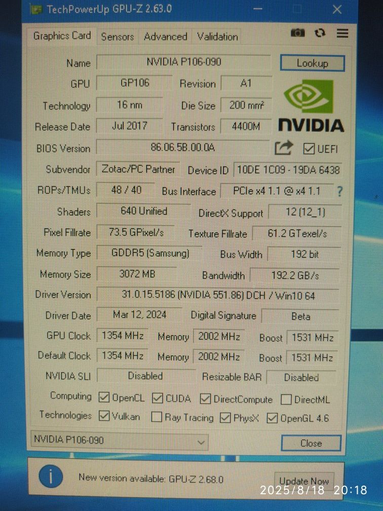Продам видеокарту p106-90